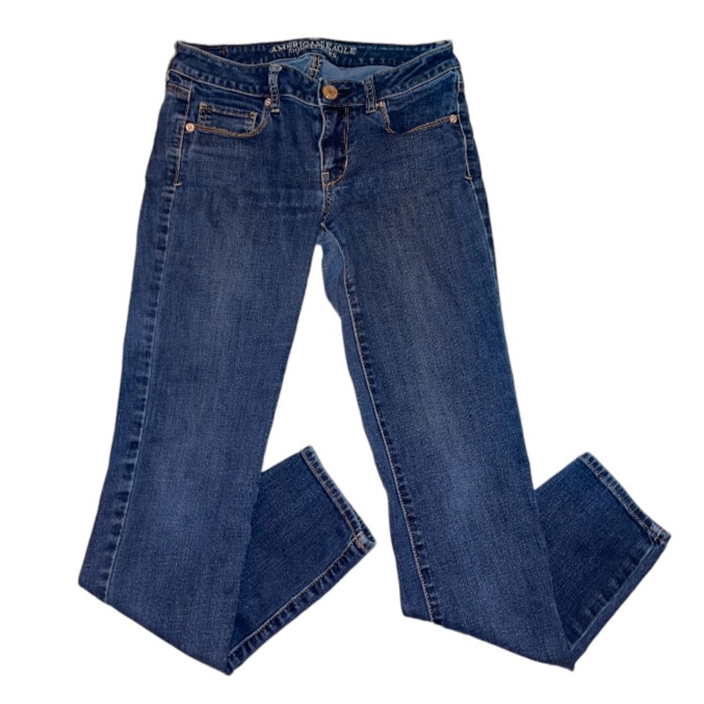 American eagle skinny super stretch dark wash jeans women’s 4